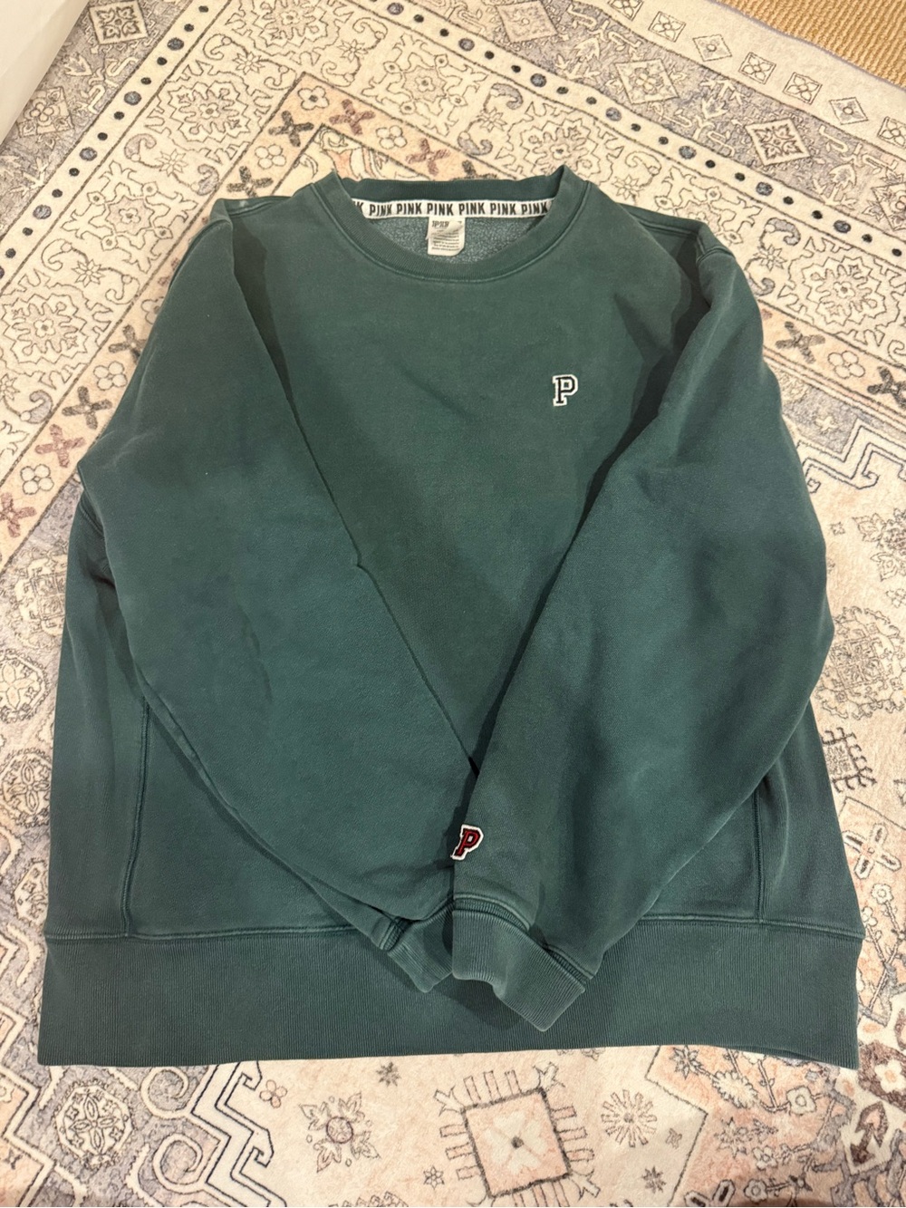 Victoria's Secret PINK Dark Green Crewneck Sweatshirt